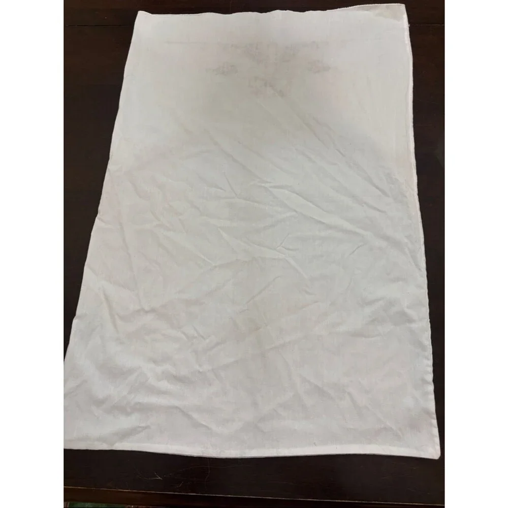 White cross stitched Cross pillowcase